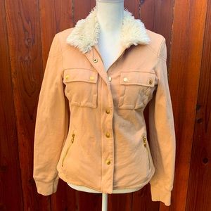 Twisted Heart shearling collar jacket